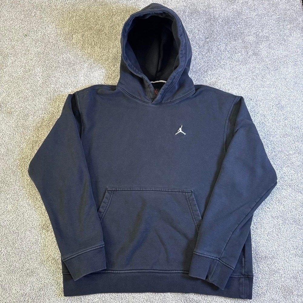 Men's Jordan Faded Black Jumpman Pullover Hoodie Medium Athletic Streetwear